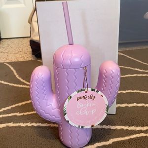 Pink sky cactus cup
